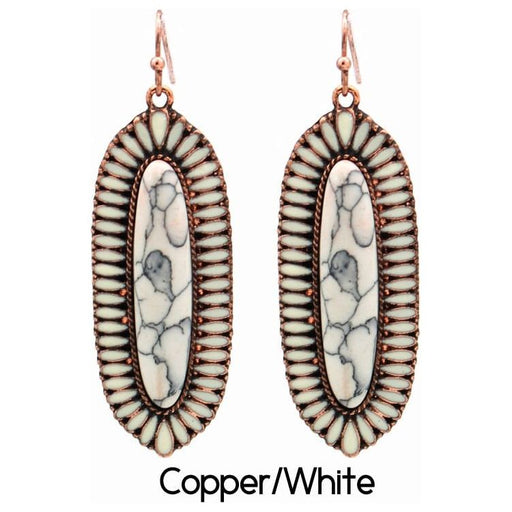 Squash Blossom Earring Copper/White 