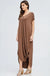 SHORT SLEEVE MIDI LENGTH DRESS