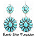 Burnish Earring  Silver/Turquoise
