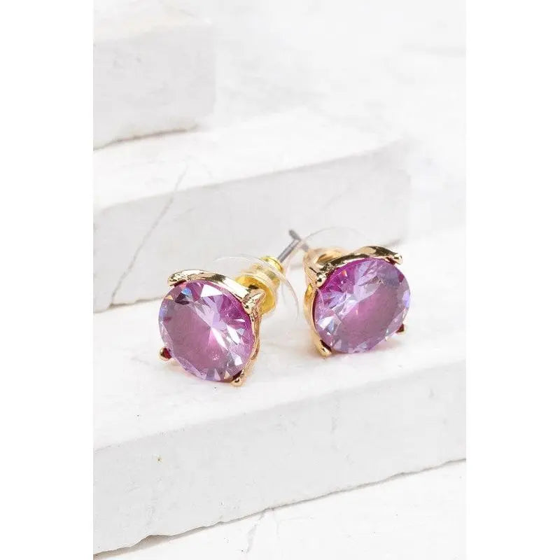 Cubic Zirconia Post Earrings LECCE