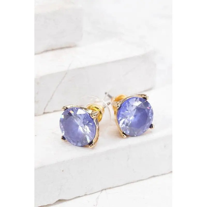 Cubic Zirconia Post Earrings LECCE
