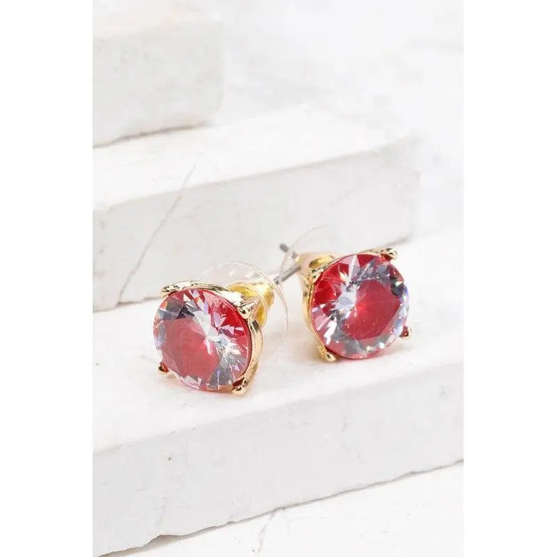 Cubic Zirconia Post Earrings LECCE