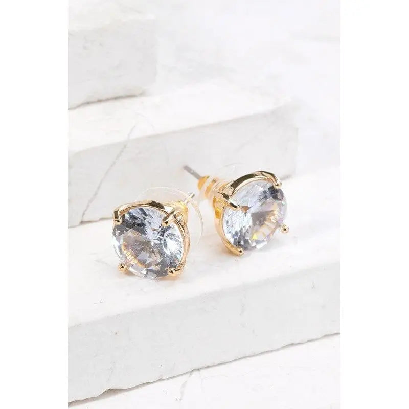 Cubic Zirconia Post Earrings LECCE
