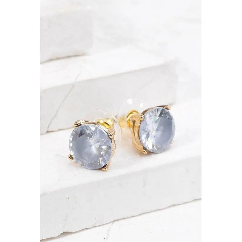 Cubic Zirconia Post Earrings LECCE