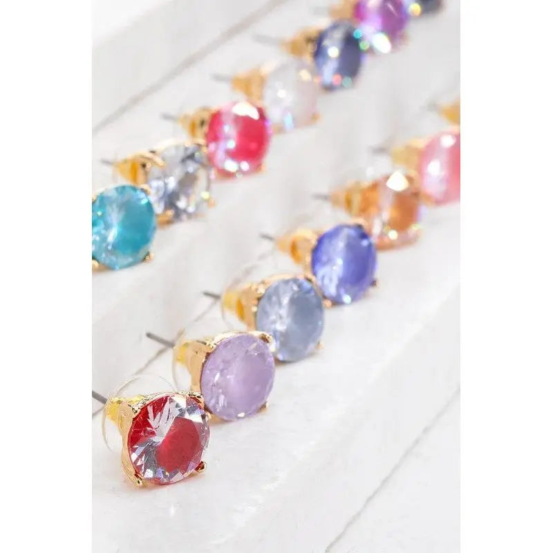 Cubic Zirconia Post Earrings LECCE