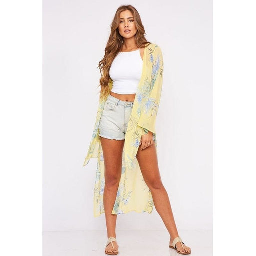Yellow Peach Love Kimono