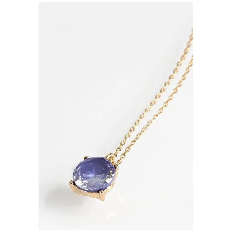 Cubic Zirconia Pendant Short Necklace LECCE