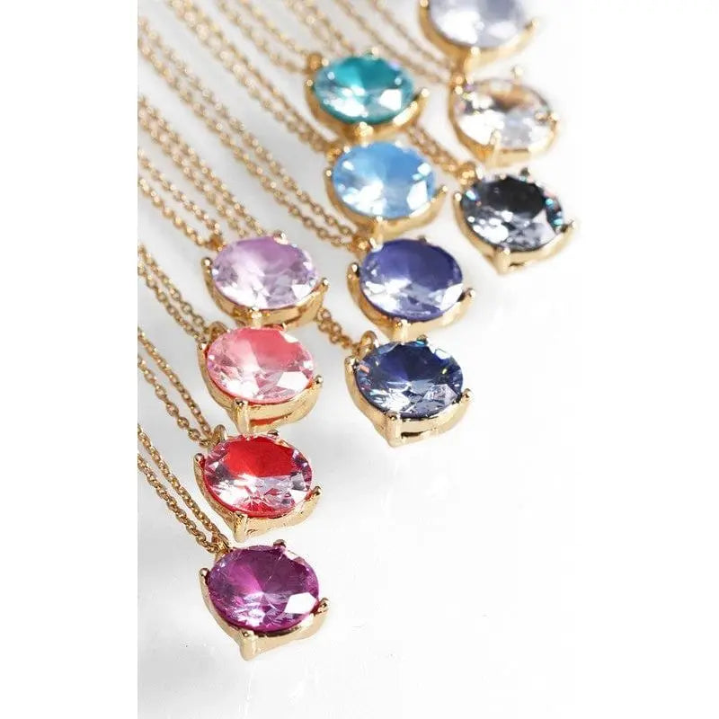 Cubic Zirconia Pendant Short Necklace LECCE