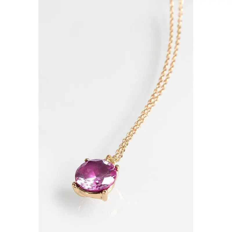 Cubic Zirconia Pendant Short Necklace LECCE