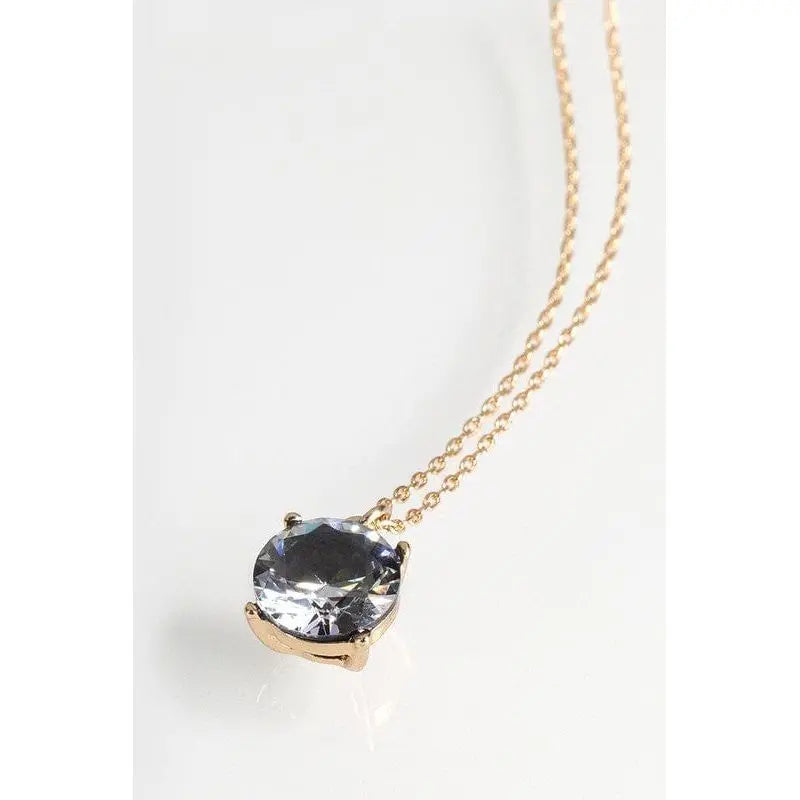 Cubic Zirconia Pendant Short Necklace LECCE
