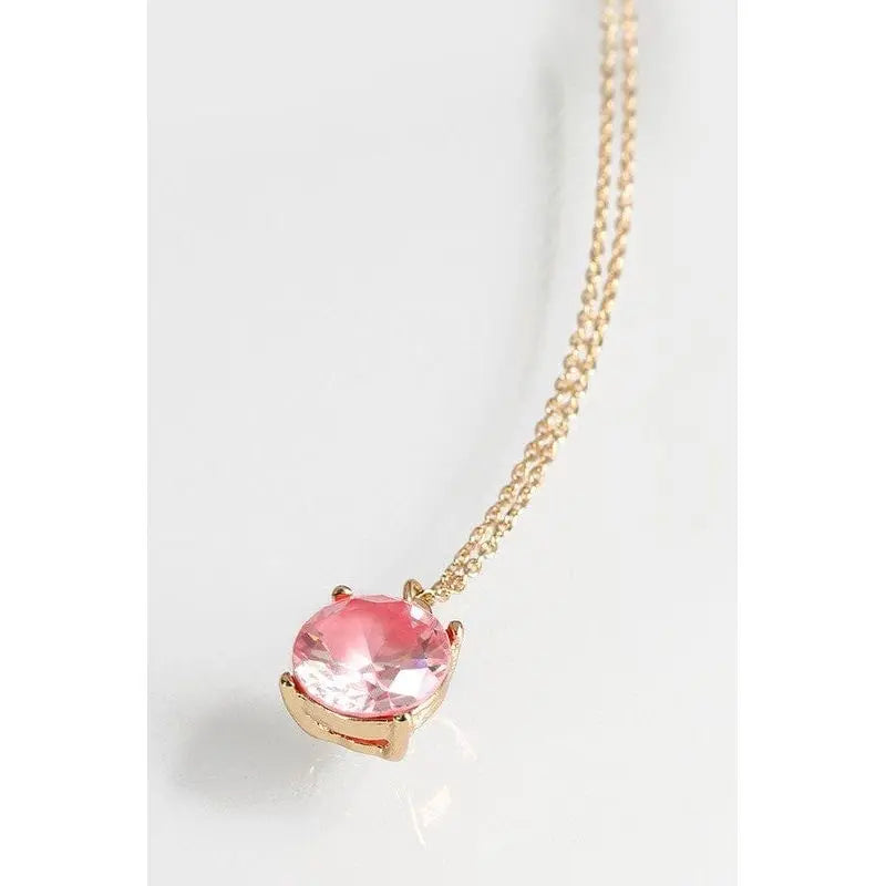 Cubic Zirconia Pendant Short Necklace LECCE