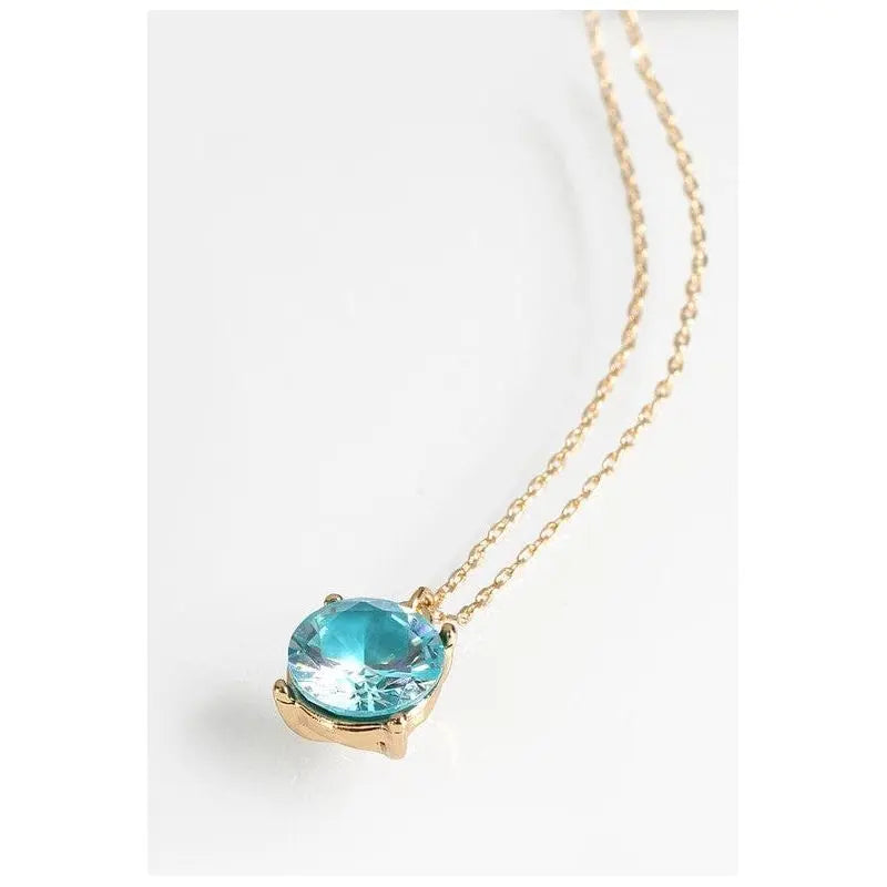 Cubic Zirconia Pendant Short Necklace LECCE