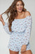 light blue Peach love Romper