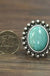 Natural turquoise adjustable ring LECCE