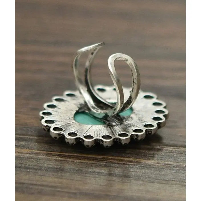 Anillo ajustable turquesa natural