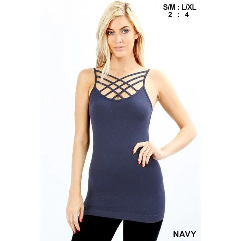 SEAMLESS TRIPLE CRISS-CROSS CAMI LECCE