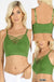 Front v-lattice, adjustable straps bralette with removable bra pads LECCE