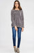 Loose fit, V-neck, long sleeve sweater raglan top