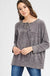 Loose fit, V-neck, long sleeve sweater raglan top