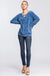 Loose fit, V-neck, long sleeve sweater raglan top