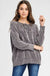 Loose fit, V-neck, long sleeve sweater raglan top