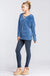 Loose fit, V-neck, long sleeve sweater raglan top