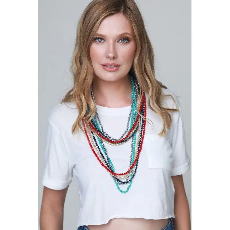 Stunning 6MM Beaded Long Necklace