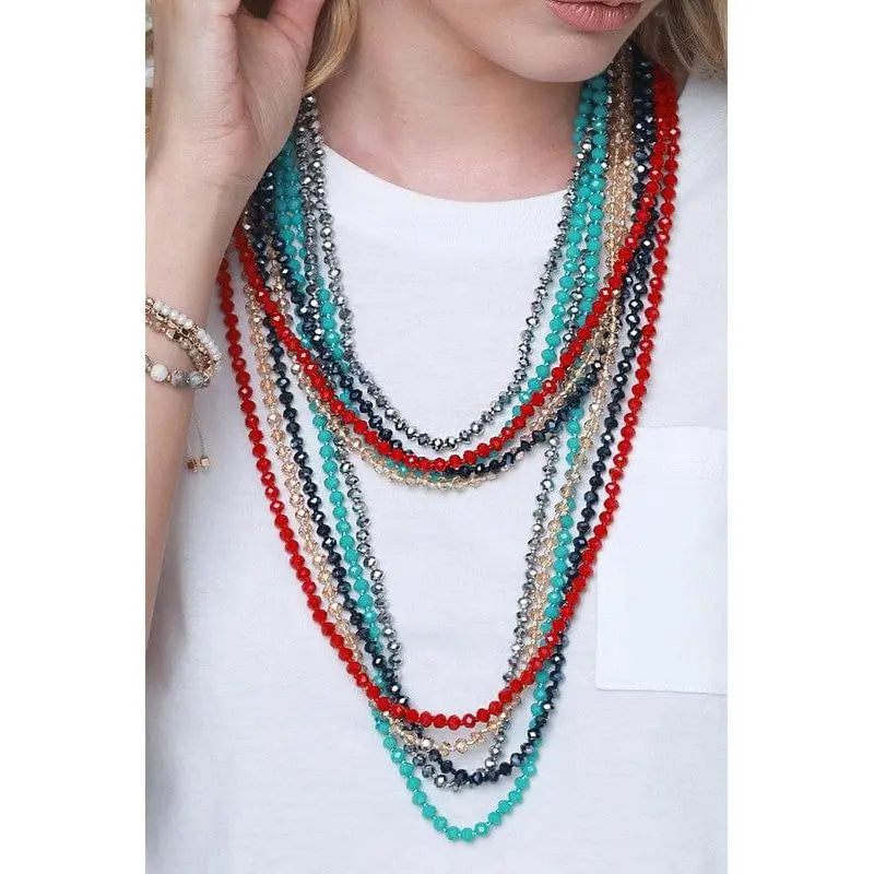 Stunning 6MM Beaded Long Necklace