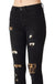 Black Leopard print Patch Skinny Regular