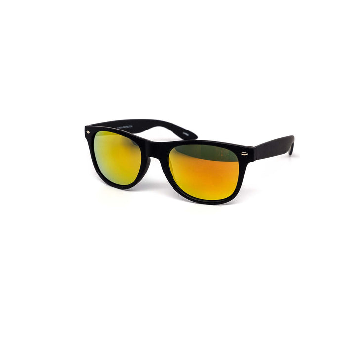 Maddox All-black Soft Touch Burnt Mirror Sunglasses