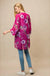Sheer Three Quarter Sleeve Floral Print Kimono Cardigan LECCE