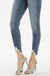 KANCAN B-HIGH RISE SKINNY JEANS WITH FRAY HEM DETAIL