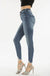KANCAN B-HIGH RISE SKINNY JEANS WITH FRAY HEM DETAIL