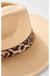 Panama rancher hat with animal print strap LECCE