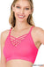 Front v-lattice bralette with removable bra pads LECCE