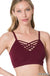 Front v-lattice bralette with removable bra pads LECCE