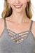 Front v-lattice bralette with removable bra pads LECCE