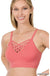 Front v-lattice bralette with removable bra pads LECCE
