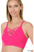 Front v-lattice bralette with removable bra pads LECCE