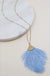 Hammered Metal and Colored Tassel Necklace LECCE