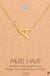 Gold Initial A Pendant Necklace A-Z