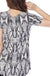 Round Hem Snake Print Tunic Top LECCE