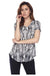 Round Hem Snake Print Tunic Top LECCE