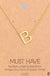Gold Initial A Pendant Necklace A-Z