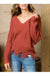 Frayed V Neck Sweater