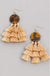 Disc Tassel Layered Fringe Earrings
