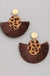 Leopard Tassel Fan Earrings