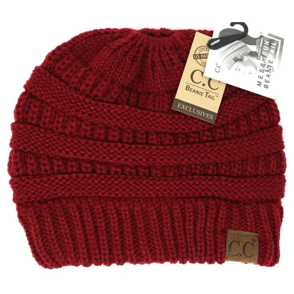Solid  classic  cc beanie  tail 