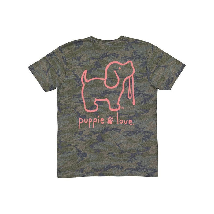 Puppie Love - Camiseta con logotipo de camuflaje para cachorro