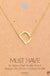 Gold Initial A Pendant Necklace A-Z